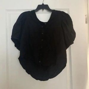  NWOT Express Puff Sleeve Whimsigoth Aesthetic Ballerina Button Blouse - S